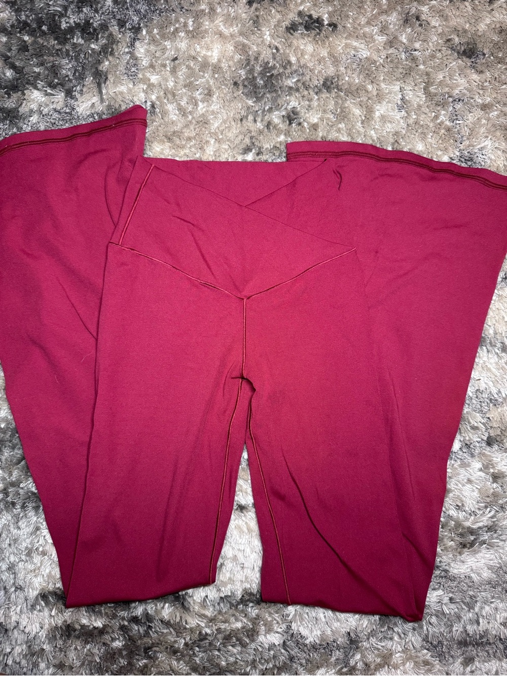 High-Waist Maroon Yoga Leggings